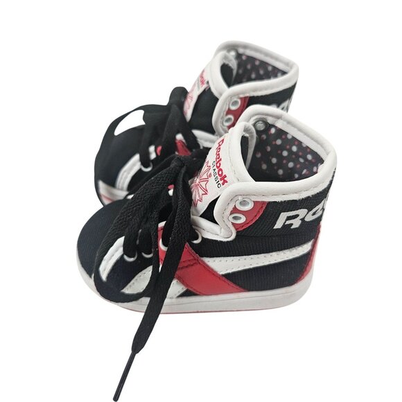 Reebok Classic Infant Shoes Size 2 High Top Soft Sole Sneakers NWOT Lace Up - Picture 4 of 10